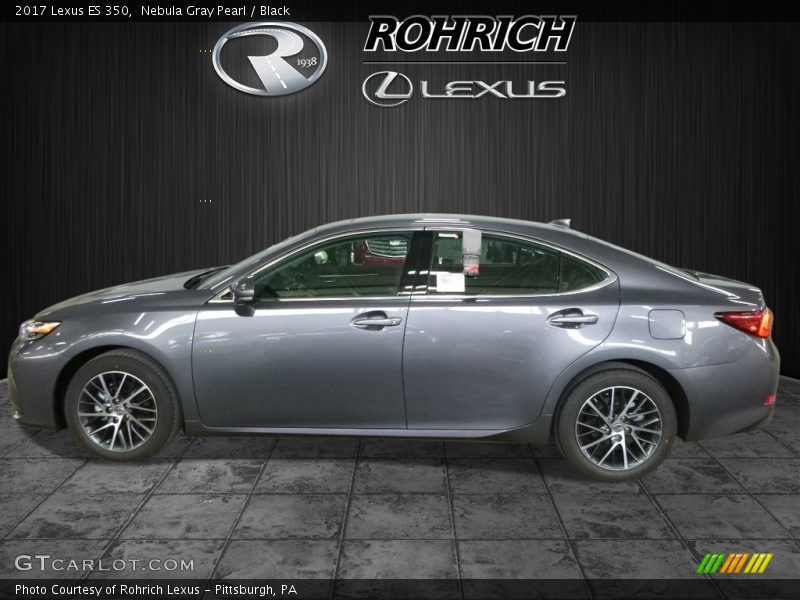 Nebula Gray Pearl / Black 2017 Lexus ES 350