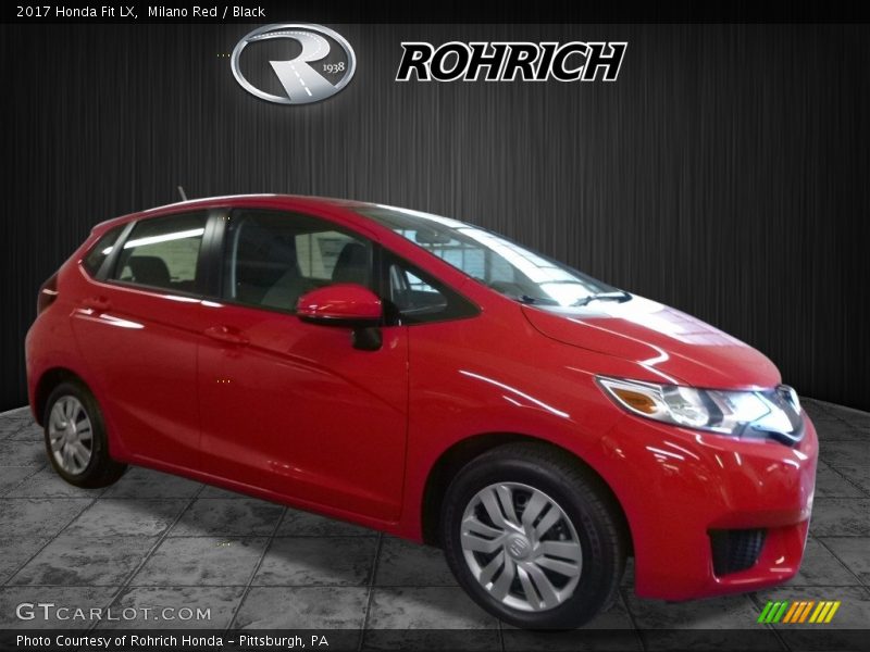 Milano Red / Black 2017 Honda Fit LX