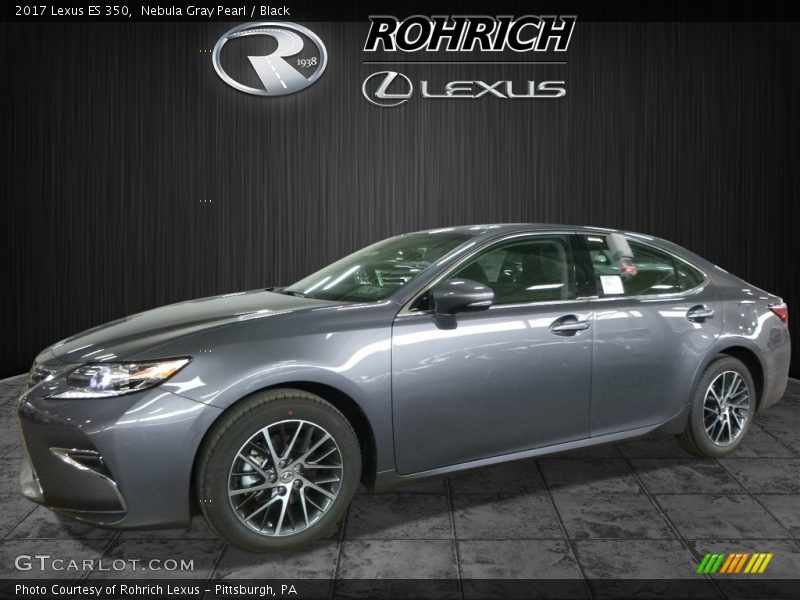 Nebula Gray Pearl / Black 2017 Lexus ES 350