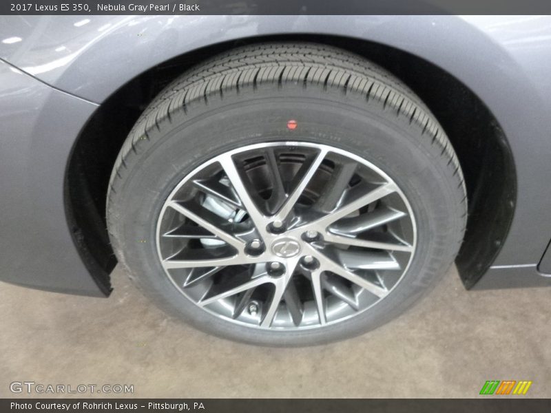 Nebula Gray Pearl / Black 2017 Lexus ES 350
