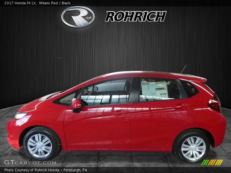 Milano Red / Black 2017 Honda Fit LX