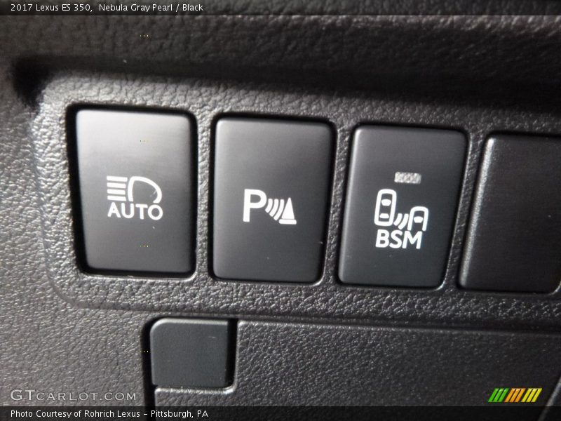 Nebula Gray Pearl / Black 2017 Lexus ES 350