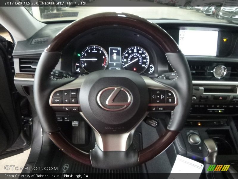 Nebula Gray Pearl / Black 2017 Lexus ES 350