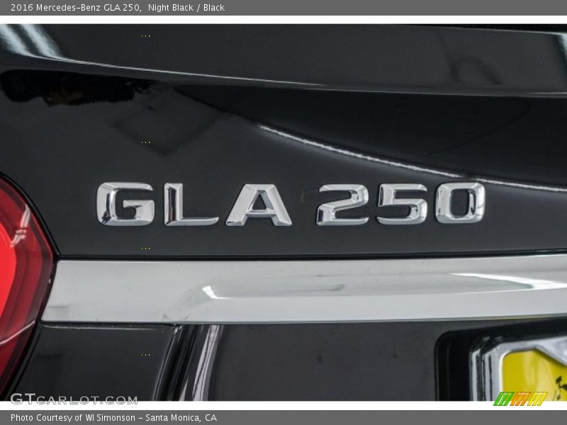 Night Black / Black 2016 Mercedes-Benz GLA 250