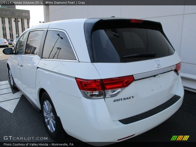 White Diamond Pearl / Gray 2014 Honda Odyssey EX-L