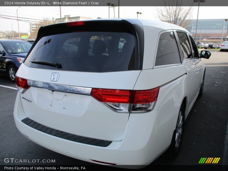 White Diamond Pearl / Gray 2014 Honda Odyssey EX-L