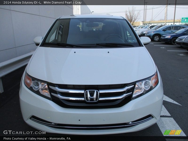 White Diamond Pearl / Gray 2014 Honda Odyssey EX-L