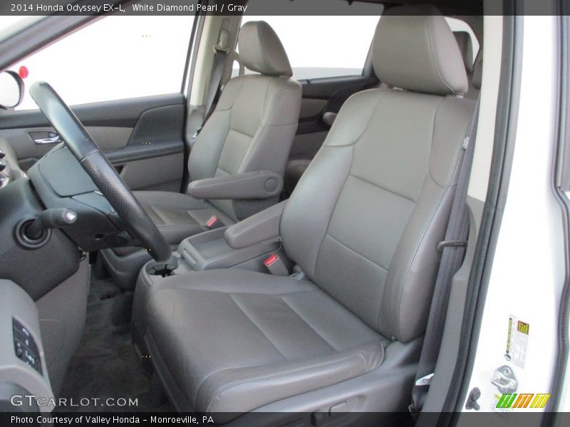 White Diamond Pearl / Gray 2014 Honda Odyssey EX-L