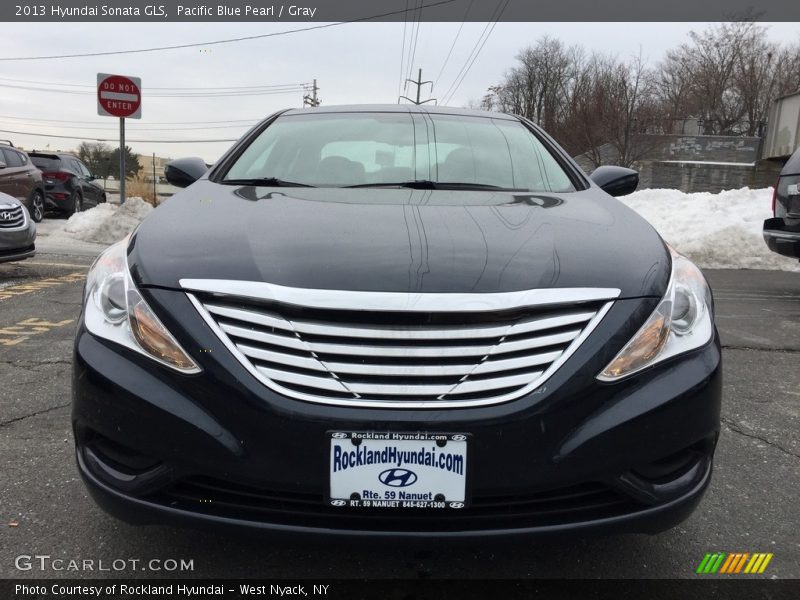 Pacific Blue Pearl / Gray 2013 Hyundai Sonata GLS