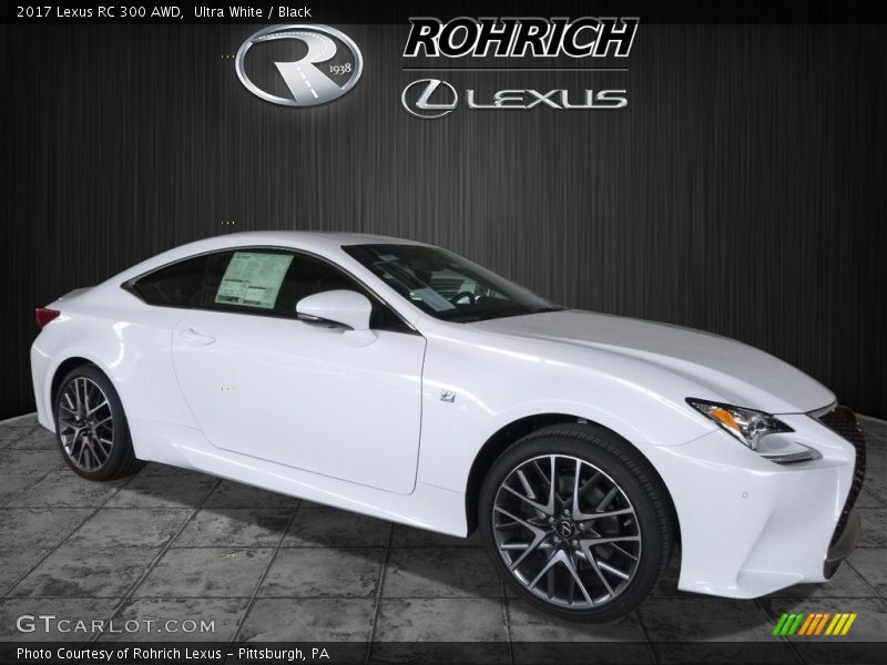 Ultra White / Black 2017 Lexus RC 300 AWD