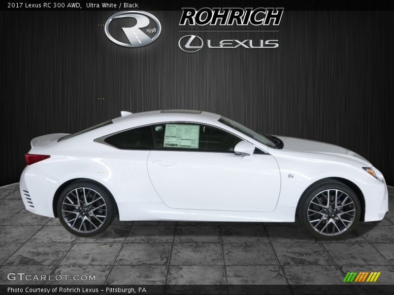 Ultra White / Black 2017 Lexus RC 300 AWD