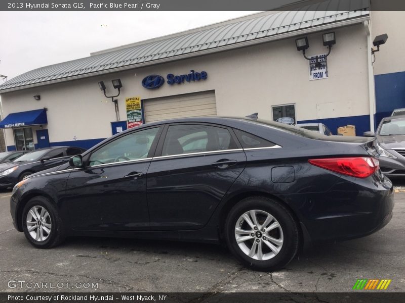 Pacific Blue Pearl / Gray 2013 Hyundai Sonata GLS