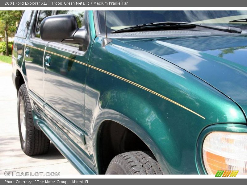 Tropic Green Metallic / Medium Prairie Tan 2001 Ford Explorer XLS