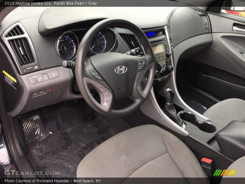 Pacific Blue Pearl / Gray 2013 Hyundai Sonata GLS
