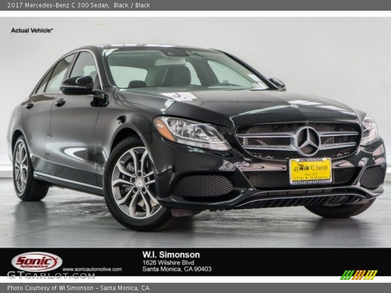 Black / Black 2017 Mercedes-Benz C 300 Sedan