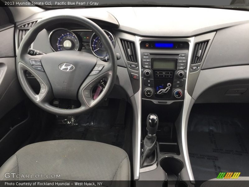 Pacific Blue Pearl / Gray 2013 Hyundai Sonata GLS