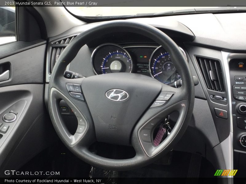 Pacific Blue Pearl / Gray 2013 Hyundai Sonata GLS