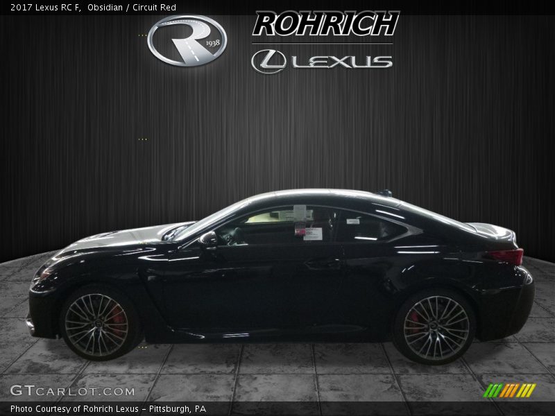 Obsidian / Circuit Red 2017 Lexus RC F