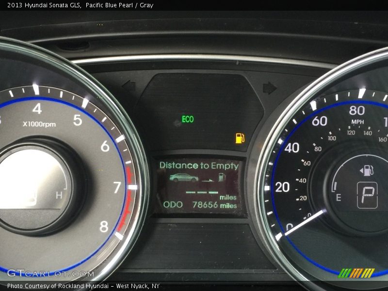 Pacific Blue Pearl / Gray 2013 Hyundai Sonata GLS