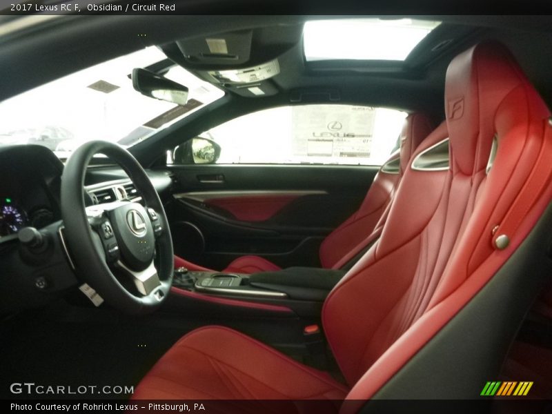 Front Seat of 2017 RC F