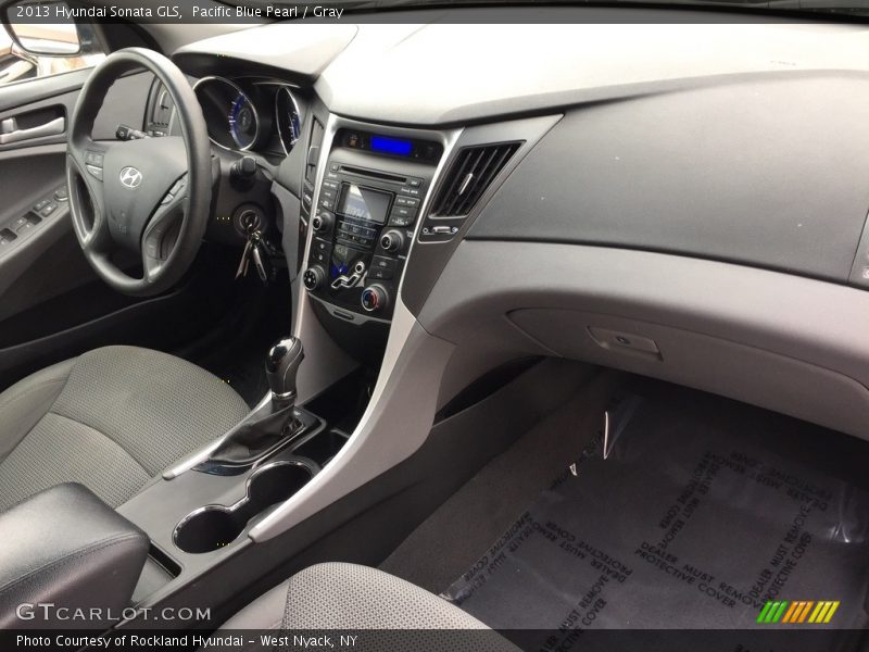 Pacific Blue Pearl / Gray 2013 Hyundai Sonata GLS