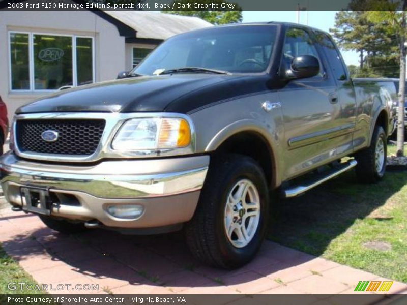 Black / Dark Graphite Grey 2003 Ford F150 Heritage Edition Supercab 4x4