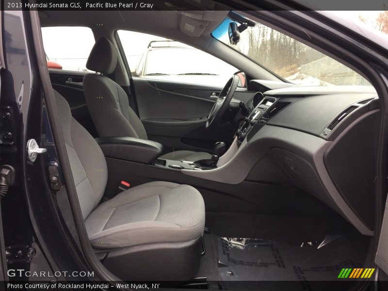 Pacific Blue Pearl / Gray 2013 Hyundai Sonata GLS