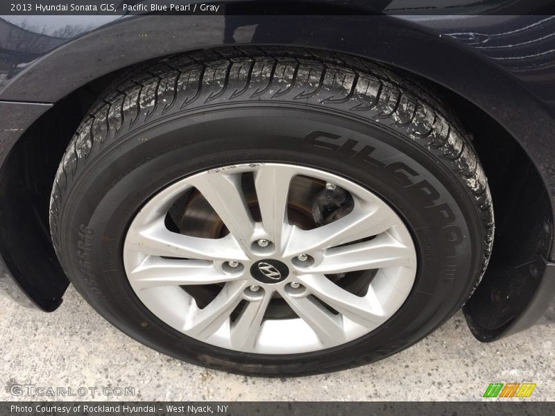 Pacific Blue Pearl / Gray 2013 Hyundai Sonata GLS