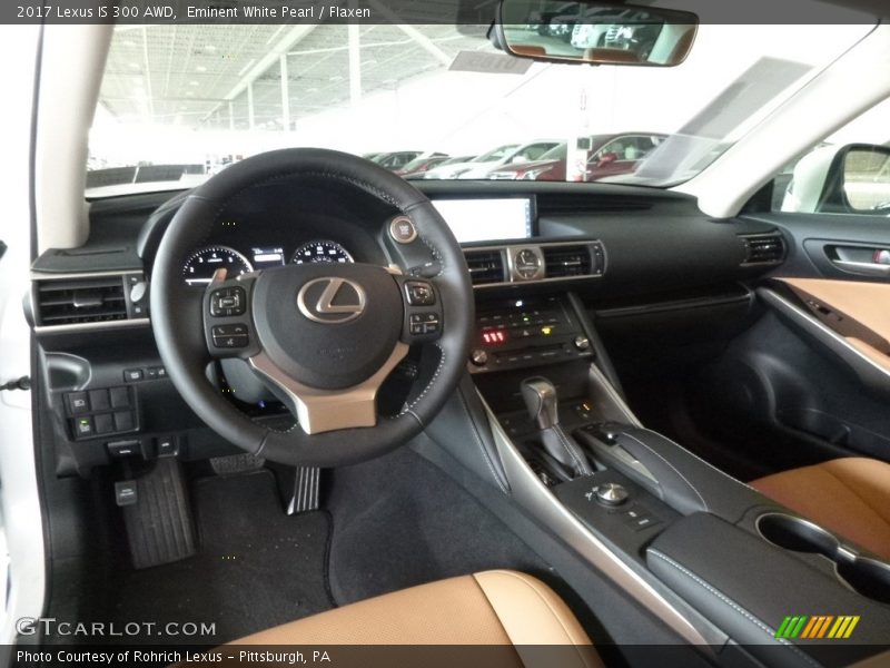 Eminent White Pearl / Flaxen 2017 Lexus IS 300 AWD