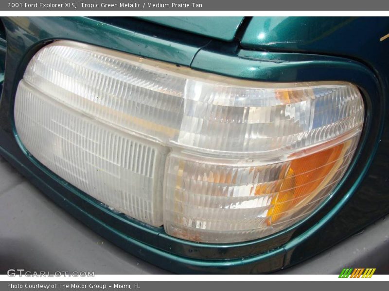 Tropic Green Metallic / Medium Prairie Tan 2001 Ford Explorer XLS