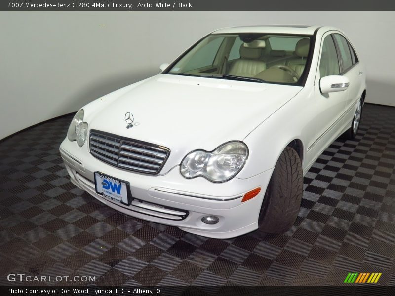 Arctic White / Black 2007 Mercedes-Benz C 280 4Matic Luxury
