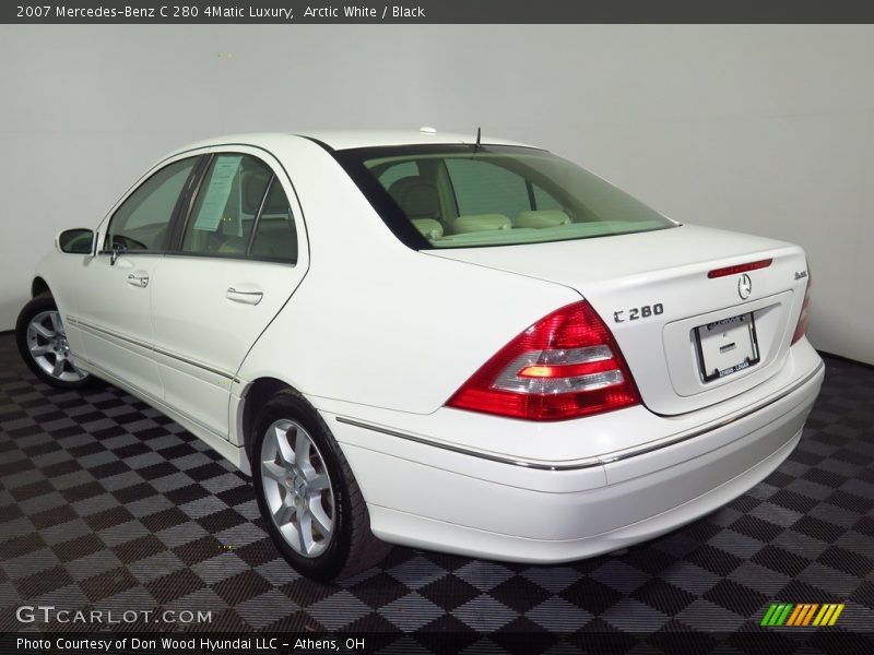 Arctic White / Black 2007 Mercedes-Benz C 280 4Matic Luxury