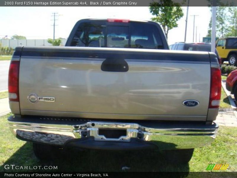 Black / Dark Graphite Grey 2003 Ford F150 Heritage Edition Supercab 4x4