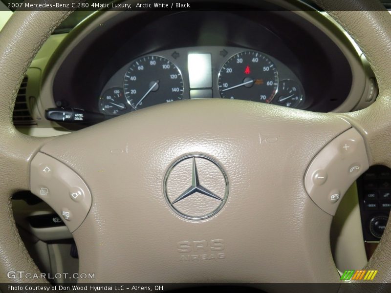 Arctic White / Black 2007 Mercedes-Benz C 280 4Matic Luxury