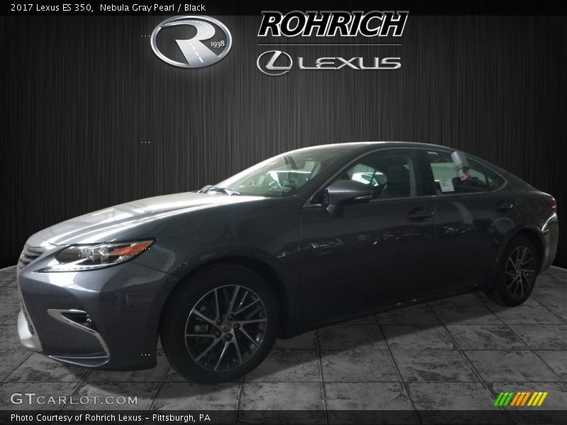 Nebula Gray Pearl / Black 2017 Lexus ES 350