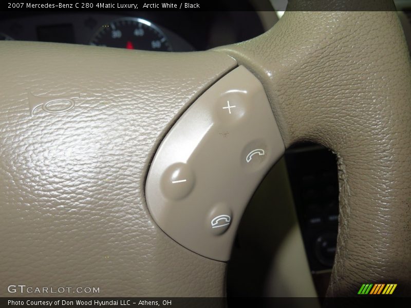 Arctic White / Black 2007 Mercedes-Benz C 280 4Matic Luxury