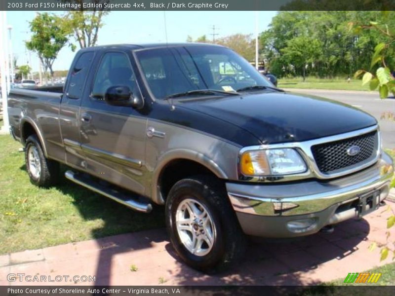 Black / Dark Graphite Grey 2003 Ford F150 Heritage Edition Supercab 4x4
