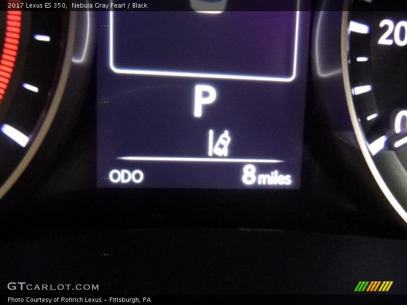 Nebula Gray Pearl / Black 2017 Lexus ES 350