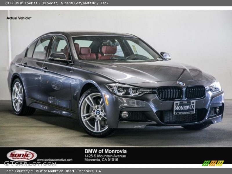 Mineral Grey Metallic / Black 2017 BMW 3 Series 330i Sedan