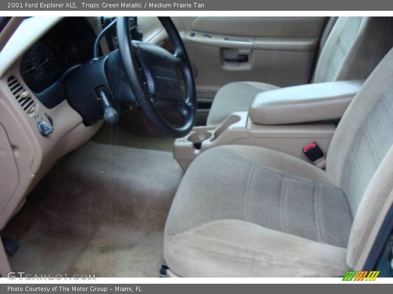 Tropic Green Metallic / Medium Prairie Tan 2001 Ford Explorer XLS