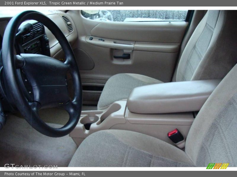 Tropic Green Metallic / Medium Prairie Tan 2001 Ford Explorer XLS
