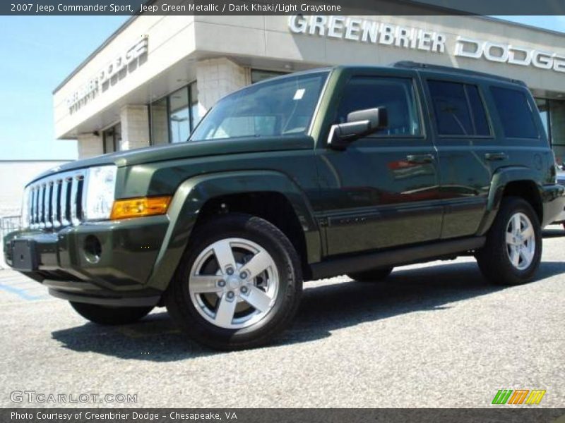 Jeep Green Metallic / Dark Khaki/Light Graystone 2007 Jeep Commander Sport