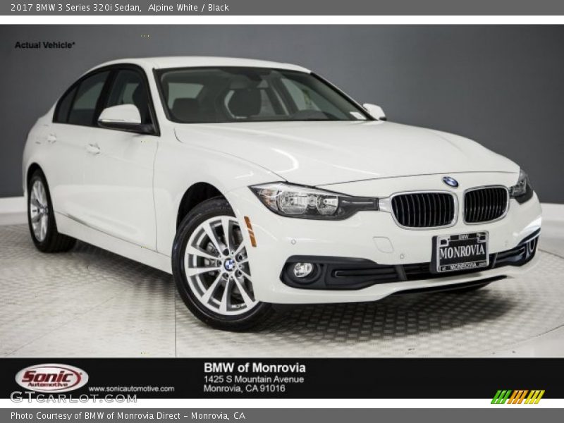 Alpine White / Black 2017 BMW 3 Series 320i Sedan