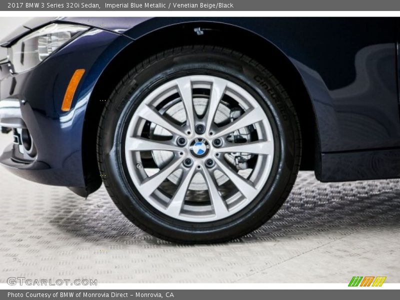 Imperial Blue Metallic / Venetian Beige/Black 2017 BMW 3 Series 320i Sedan