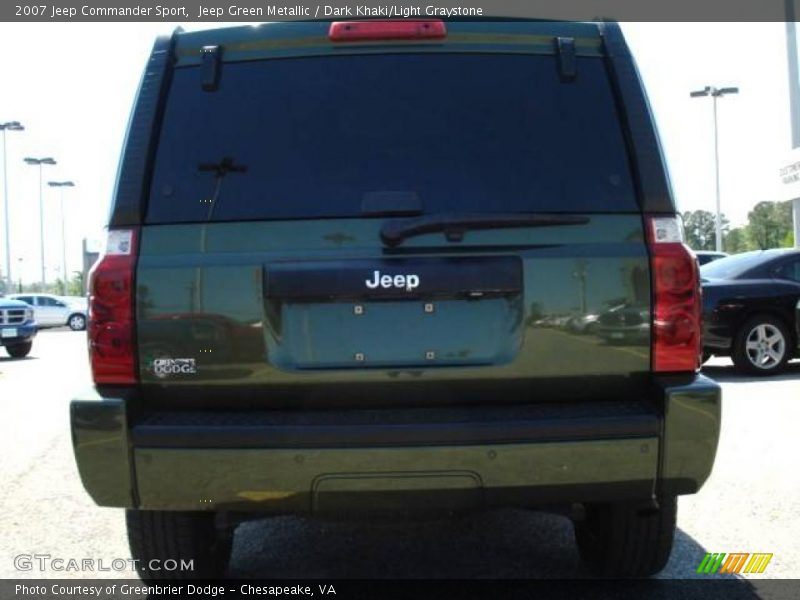 Jeep Green Metallic / Dark Khaki/Light Graystone 2007 Jeep Commander Sport