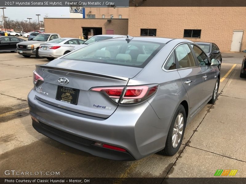 Pewter Gray Metallic / Gray 2017 Hyundai Sonata SE Hybrid