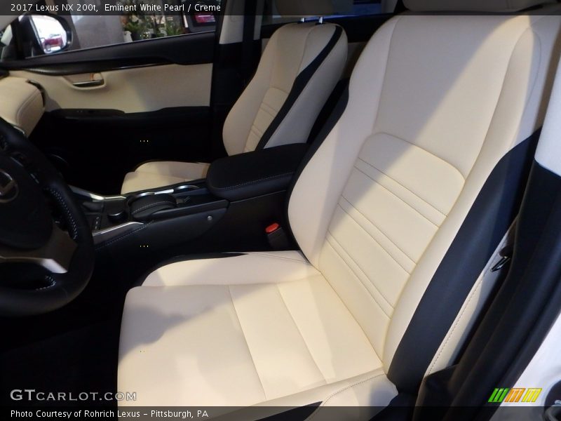 Front Seat of 2017 NX 200t