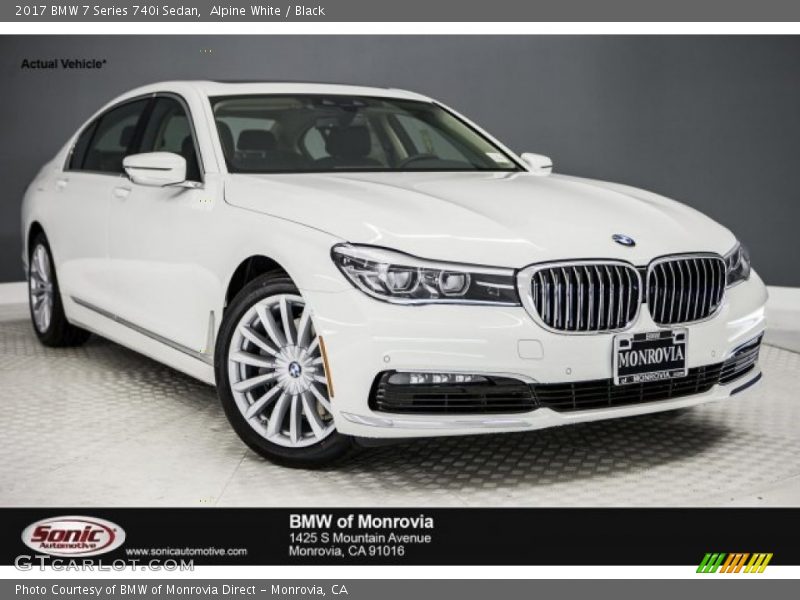 Alpine White / Black 2017 BMW 7 Series 740i Sedan