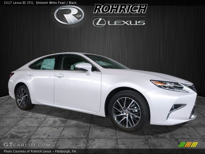 Eminent White Pearl / Black 2017 Lexus ES 350