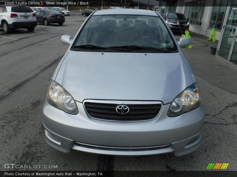 Silver Streak Mica / Black 2005 Toyota Corolla S